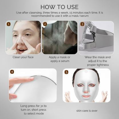 7 in 1 LED Light Therapy Face Mask